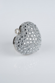 Sac de Soirée Luxe Pierreux Argent SH829