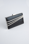 Sac De Soirée Luxe Plâtre Noir-Argent SH819
