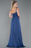 Robe de Soirée Longue Mousseline Indigo ABU3204