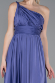 Robe de Soirée Longue Mousseline Lilas ABU3204