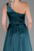 Robe de Soirée Longue Satin Émeraude ABU2933