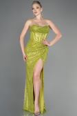 Tenue de Soirée Longue Squameuse Pistache vert ABU3246