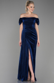 Robe De Soirée Longue Bleu Marine ABU2657