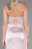 Robe De Soirée Satin Longue Poudre ABU2127