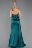 Robe de Soirée Longue Satin Émeraude ABU2127