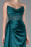 Robe de Soirée Longue Satin Émeraude ABU2127