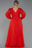 Robe de Soirée Grande Taille Longue Mousseline Fleur de Grenade ABU3254