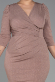 Robe Grande Taille Courte Vison ABK1246