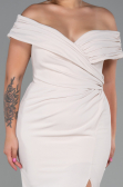 Robe De Soirée Grande Taille Longue Beige ABU3172