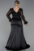 Robe Grande Taille Longue Noir ABU3237