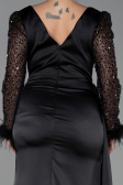 Robe Grande Taille Longue Noir ABU3237