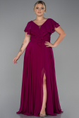 Robe Grande Taille Longue Prune ABU032