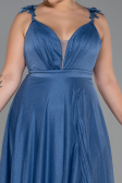 Robe de Soirée Grande Taille Longue Indigo ABU3174