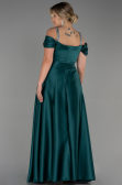 Robe de Soirée Grande Taille Longue Satin Émeraude ABU3277