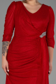 Robe Grande Taille Longue Rouge ABU3279