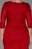 Robe Grande Taille Longue Rouge ABU3279