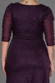 Robe Grande Taille Longue Violet ABU3279