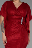 Robe de Soirée Grande Taille Longue Rouge ABU3280