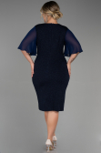 Robe de Soirée Grande Taille Midi Bleu Marine ABK1826