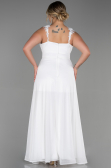 Robe de Soirée Grande Taille Longue Blanc ABU3174