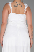 Robe de Soirée Grande Taille Longue Blanc ABU3174