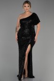 Robe Grande Taille Longue Noir ABU1893