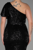 Robe Grande Taille Longue Noir ABU1893
