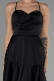 Robe de Cérémonie Courte Satin Noir ABK1843