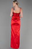 Robe de Soirée Longue Satin Rouge ABU3312