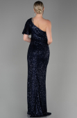 Robe Queue de Poisson Longue Bleu Marine ABU1891