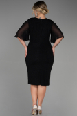Robe de Soirée Grande Taille Midi Noir ABK1826