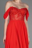 Robe de Soirée Longue Mousseline Fleur de Grenade ABU3310