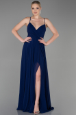 Robe De Soirée Longue Bleu Marine ABU1305