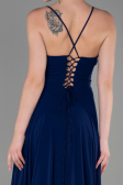 Robe De Soirée Longue Bleu Marine ABU1305