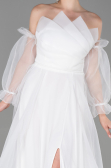Robe De Soirée Longue Blanc ABU2076