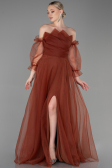 Robe De Soirée Longue Marron clair ABU2076