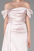 Robe De Fiançaille Satin Longue Nude ABU1606