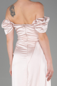 Robe De Fiançaille Satin Longue Nude ABU1606