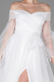 Robe de Fiançaille Longue Blanc ABU1468