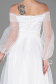 Robe de Fiançaille Longue Blanc ABU1468