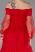 Robe de Fiançaille Longue Rouge ABU1468