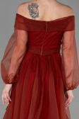 Robe De Fiançaille Longue Marron clair ABU1468