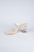 Chaussons de Soirée à Talon Cuir Vison AB219