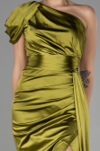 Robe de Soirée Longue Pistache vert ABU3325