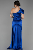 Robe de Soirée Longue Bleu Saxe ABU3325