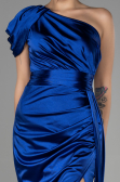 Robe de Soirée Longue Bleu Saxe ABU3325