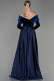 Robe de Soirée Longue Bleu Marine ABU2083