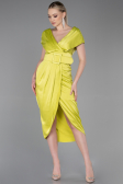 Robe De Cérémonie Satin Courte Pistache vert ABK1107