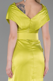 Robe De Cérémonie Satin Courte Pistache vert ABK1107