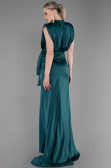 Robe de Soirée Longue Satin Émeraude ABU2133